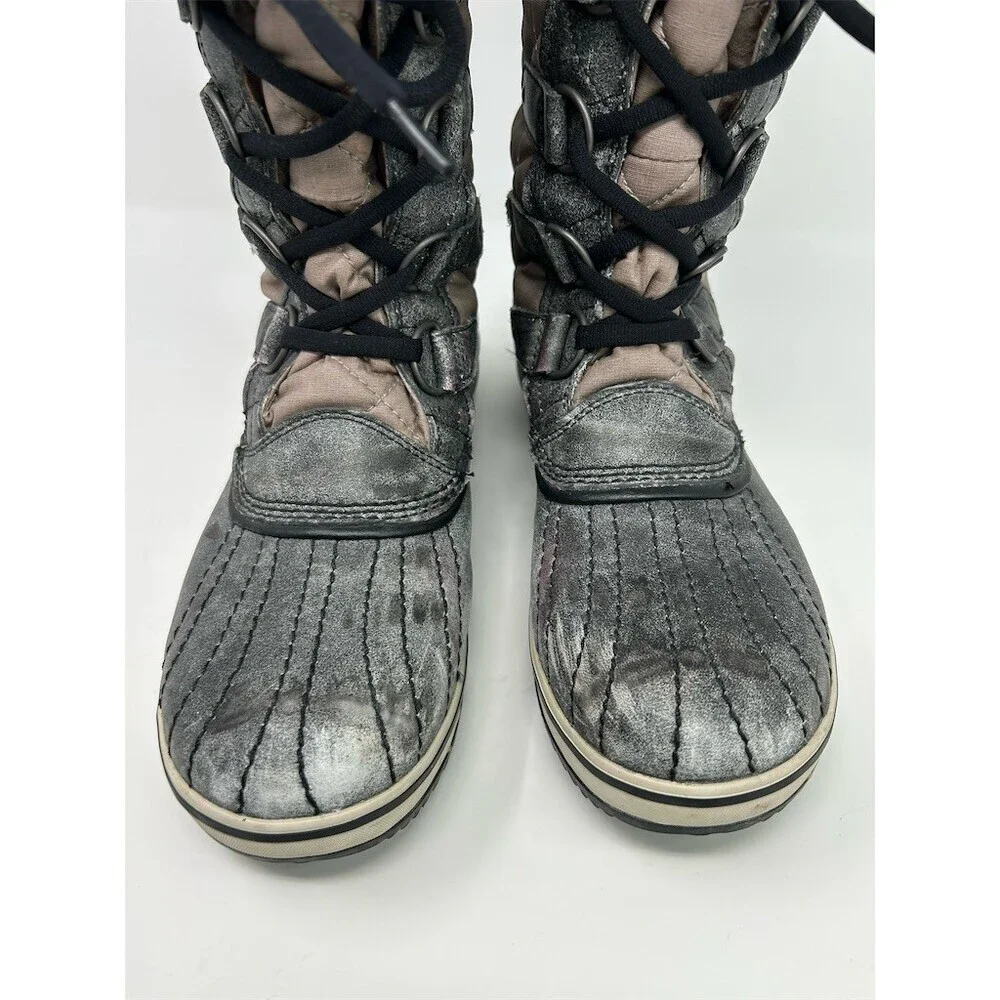 Sorel Tofino II Womens Winter Snow Boots Waterproof Lace Up Gray Taupe Size 10